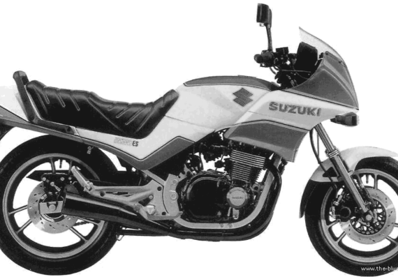 Мотоцикл Suzuki GSX550ES (1983) - чертежи, габариты, рисунки