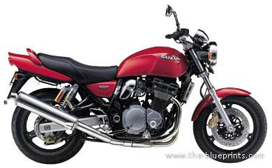 Мотоцикл Suzuki GSX 1200 - чертежи, габариты, рисунки