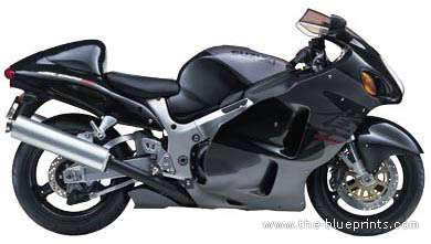 Мотоцикл Suzuki GSX 1300 R Hayabusa - чертежи, габариты, рисунки