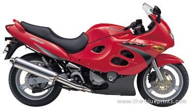 Мотоцикл Suzuki GSX 600 F - чертежи, габариты, рисунки