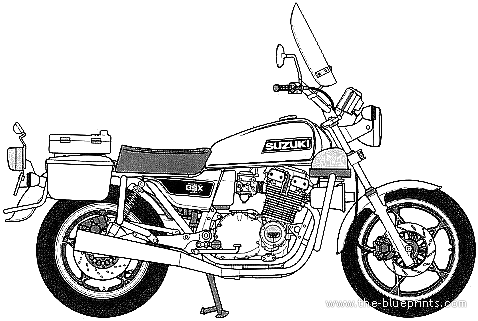 Мотоцикл Suzuki GSX 750 - чертежи, габариты, рисунки