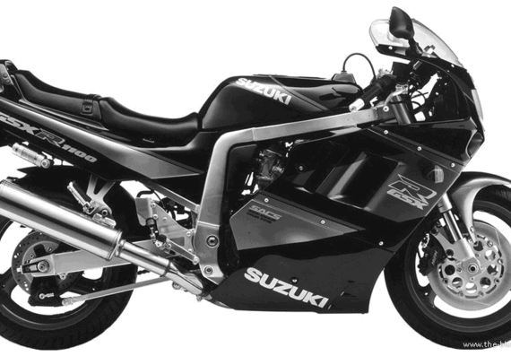 Мотоцикл Suzuki GSX R1100 (1990) - чертежи, габариты, рисунки