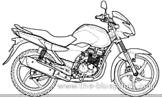 Мотоцикл Suzuki GS 150R (2009) - чертежи, габариты, рисунки