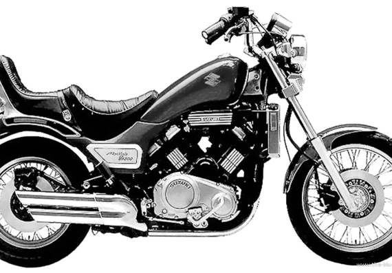 Мотоцикл Suzuki GV1200 Madura (1986) - чертежи, габариты, рисунки