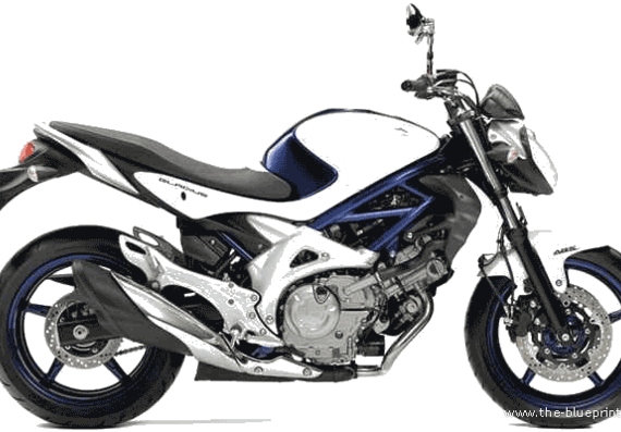 Мотоцикл Suzuki Gladius 400 (2011) - чертежи, габариты, рисунки
