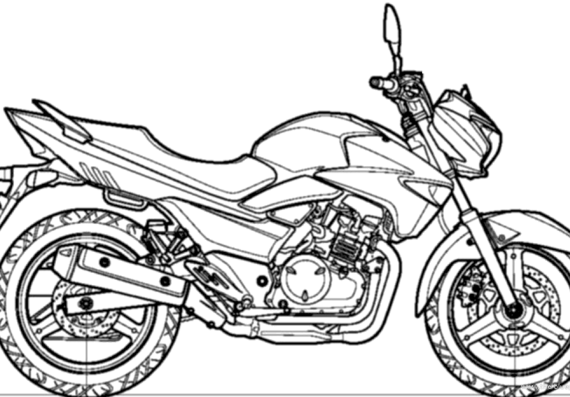 Мотоцикл Suzuki Inazuma (2014) - чертежи, габариты, рисунки