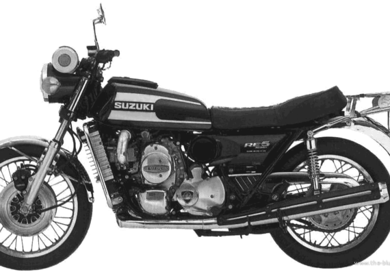 Мотоцикл Suzuki RE5 (1975) - чертежи, габариты, рисунки