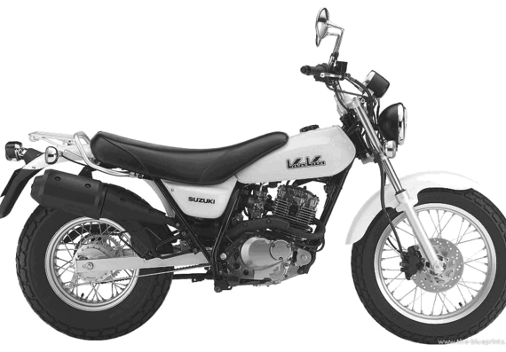 Мотоцикл Suzuki RV125 VanVan (2003) - чертежи, габариты, рисунки