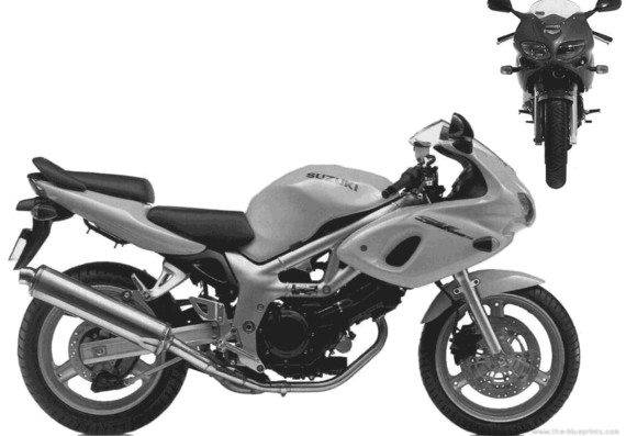 Мотоцикл Suzuki SV650S (1999) - чертежи, габариты, рисунки