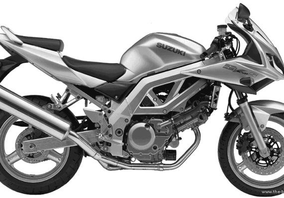 Suzuki SV650S motorcycle (2003) - drawings, dimensions, figures