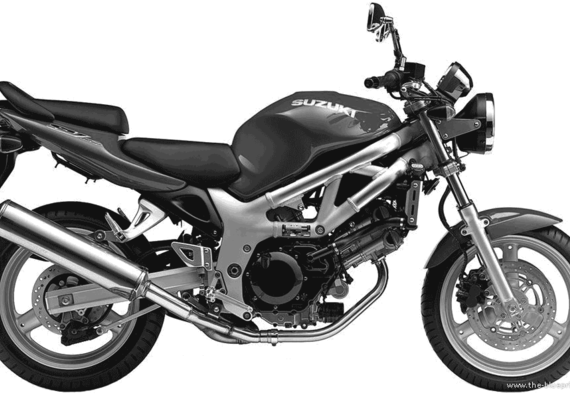 Suzuki SV650 motorcycle (2002) - drawings, dimensions, pictures