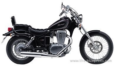 Мотоцикл Suzuki Savage - чертежи, габариты, рисунки