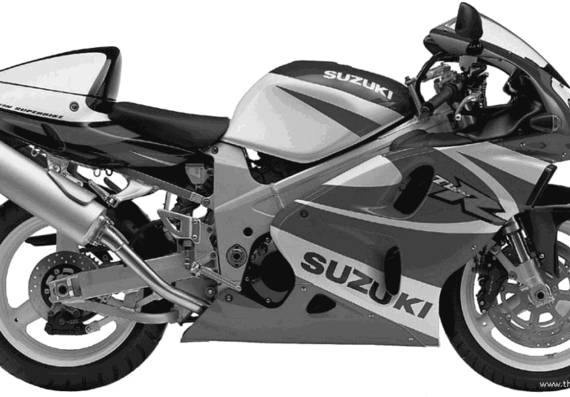 Мотоцикл Suzuki TL1000R (1998) - чертежи, габариты, рисунки