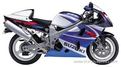 Мотоцикл Suzuki TL 1000 R - чертежи, габариты, рисунки