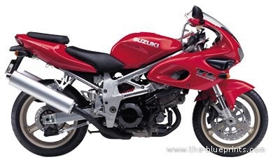 Мотоцикл Suzuki TL 1000 S - чертежи, габариты, рисунки