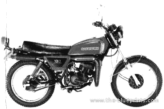Мотоцикл Suzuki TS100 - чертежи, габариты, рисунки