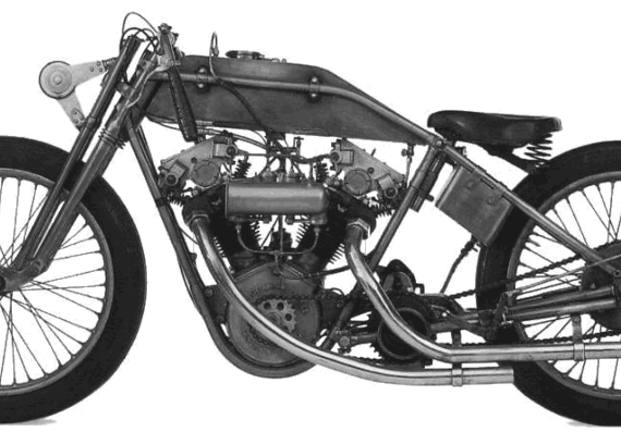 Мотоцикл Temple Anzani (1923) - чертежи, габариты, рисунки