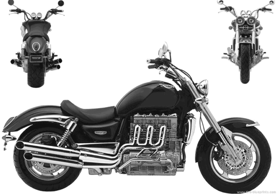 Triumph Rocket III motorcycle (2004) - drawings, dimensions, pictures