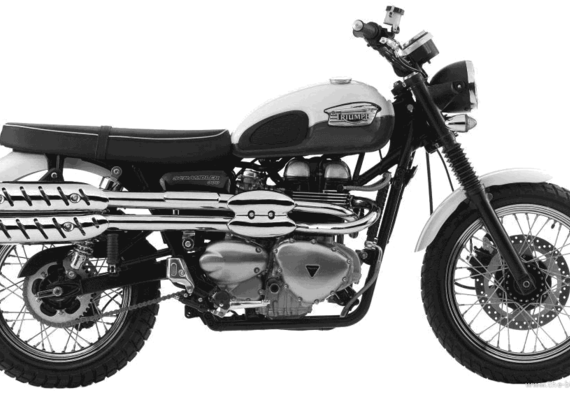 Triumph Scrambler motorcycle (2006) - drawings, dimensions, pictures