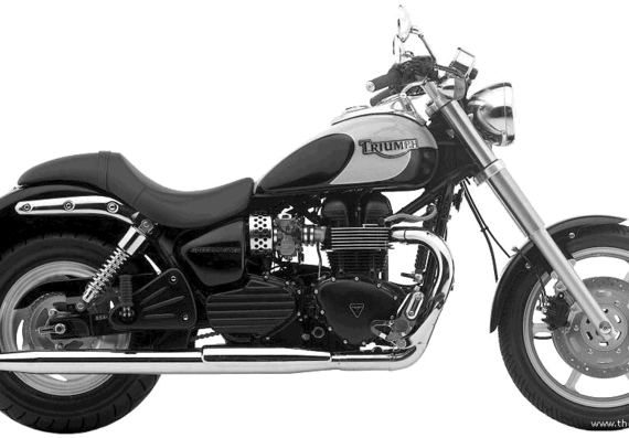 Triumph Speedmaster motorcycle (2004) - drawings, dimensions, pictures