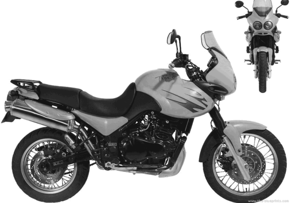Triumph Tiger motorcycle (1999) - drawings, dimensions, pictures
