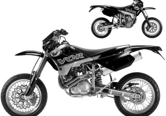 Мотоцикл VOR SM530 (2002) - чертежи, габариты, рисунки