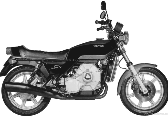 Мотоцикл VanVeen OCR1000 (1978) - чертежи, габариты, рисунки