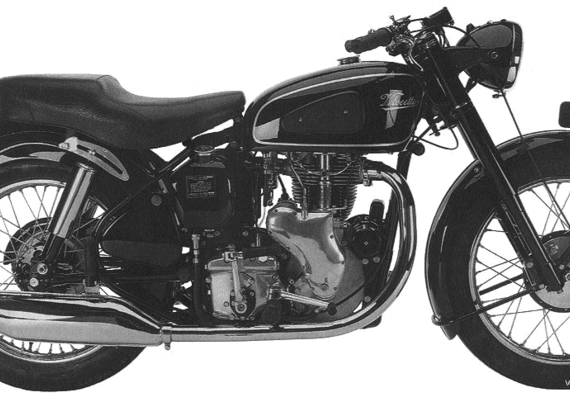 Мотоцикл Velocette MSS 500cc m (1954) - чертежи, габариты, рисунки