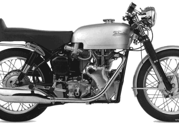 Velocette Thruxton Venom motorcycle (1967) - drawings, dimensions, pictures