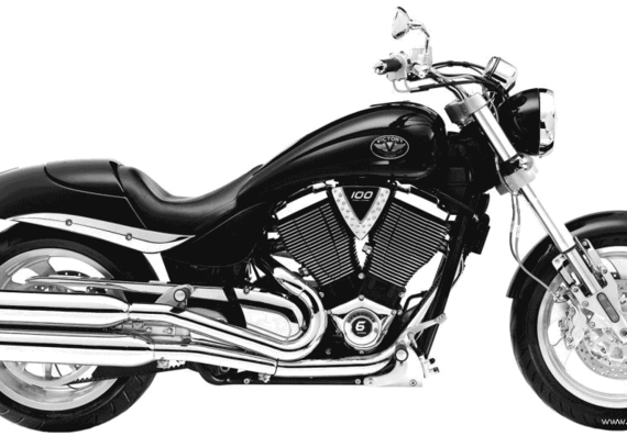 Мотоцикл Victory Hammer (2005) - чертежи, габариты, рисунки