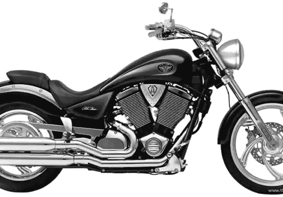 Victory Vegas ArlenNess motorcycle (2004) - drawings, dimensions, pictures