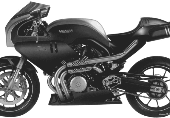 Voxan Charade motorcycle (2006) - drawings, dimensions, pictures