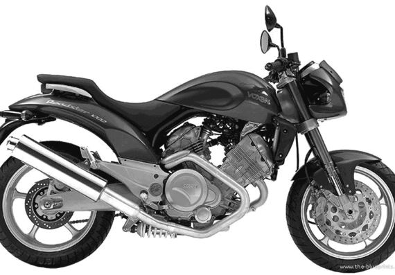 Мотоцикл Voxan Roadster 1000 (2001) - чертежи, габариты, рисунки
