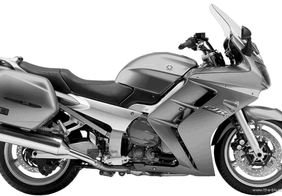 Мотоцикл Yamaha FJR1300A (2004) - чертежи, габариты, рисунки