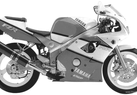 Мотоцикл Yamaha FZR400RR (1992) - чертежи, габариты, рисунки