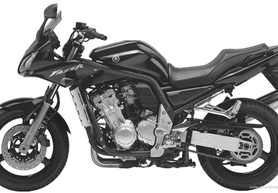 Мотоцикл Yamaha FZS1000 Fazer (2003) - чертежи, габариты, рисунки