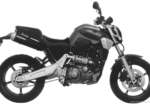 Мотоцикл Yamaha MT 03 (2006) - чертежи, габариты, рисунки
