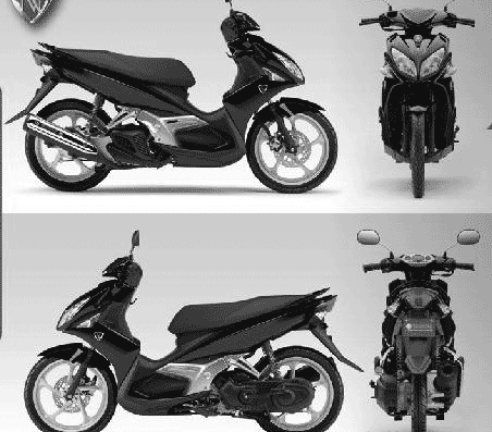 Мотоцикл Yamaha Nouvo Elegance - чертежи, габариты, рисунки