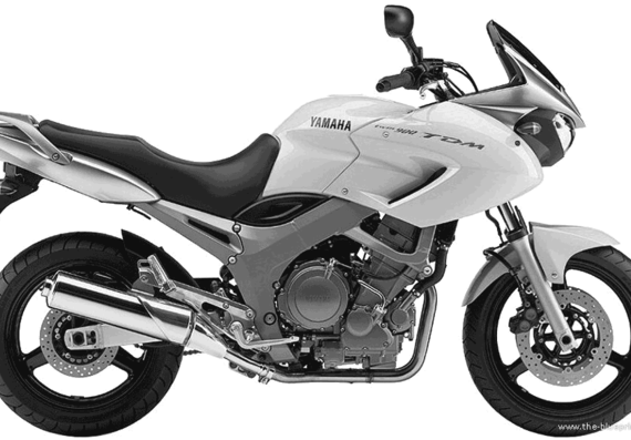 Мотоцикл Yamaha TDM900 (2002) - чертежи, габариты, рисунки