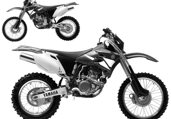 Yamaha WR450F 2Trac motorcycle (2004) - drawings, dimensions, pictures