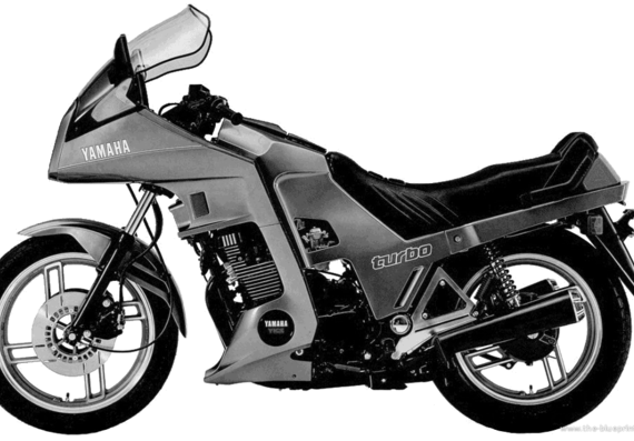 Мотоцикл Yamaha XJ650Turbo (1982) - чертежи, габариты, рисунки