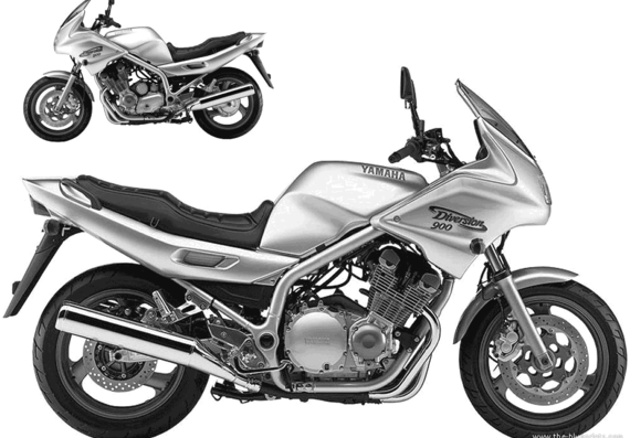 Мотоцикл Yamaha XJ900S Diversion (2002) - чертежи, габариты, рисунки