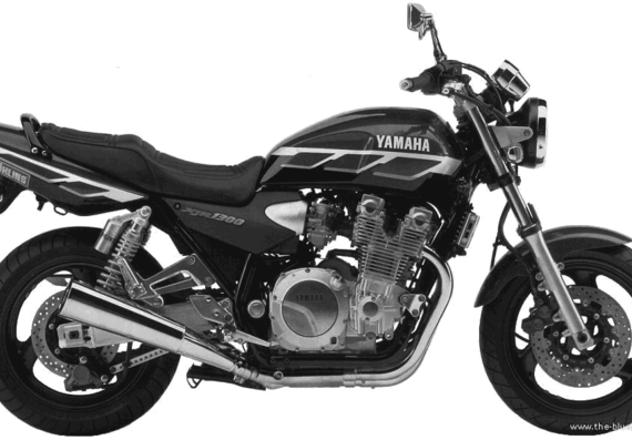 Мотоцикл Yamaha XJR1300SP (1999) - чертежи, габариты, рисунки