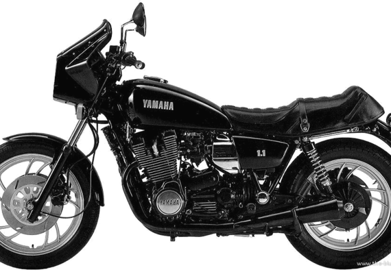 Мотоцикл Yamaha XS1100S (1982) - чертежи, габариты, рисунки