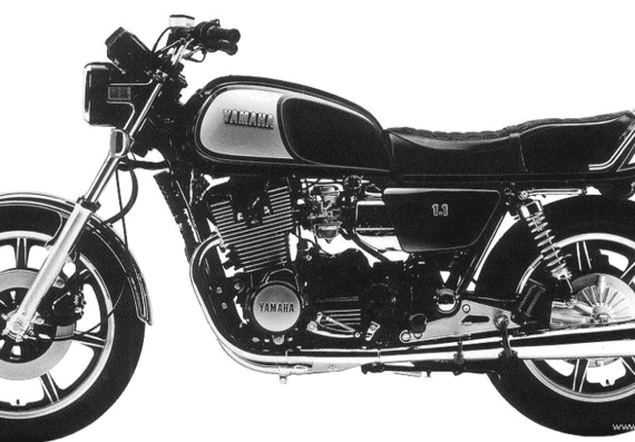 Мотоцикл Yamaha XS1100 (1982) - чертежи, габариты, рисунки