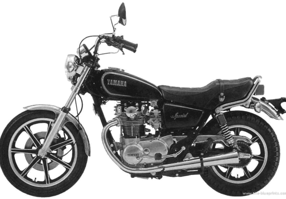 Мотоцикл Yamaha XS650SE Special (1979) - чертежи, габариты, рисунки