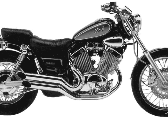 Мотоцикл Yamaha XV535S Virago (1994) - чертежи, габариты, рисунки