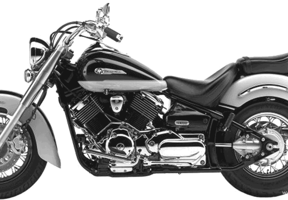 Мотоцикл Yamaha XVS1100 DragStarClassic (2000) - чертежи, габариты, рисунки