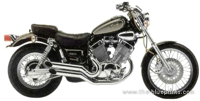 Мотоцикл Yamaha XV 125 Virago (1998) - чертежи, габариты, рисунки