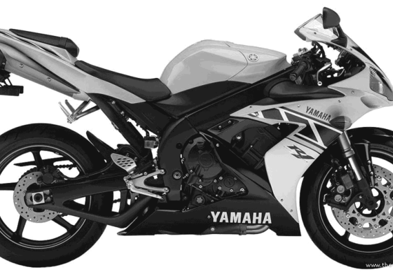 Мотоцикл Yamaha YZF R1 (2006) - чертежи, габариты, рисунки